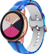 YONO Siliconen Special Bandje 20mm - Horlogebandje geschikt voor Samsung Galaxy Watch 6 / 5 / Pro / 4 / 3 / Active 2 - Polar Ignite / Unite – Huawei - Space