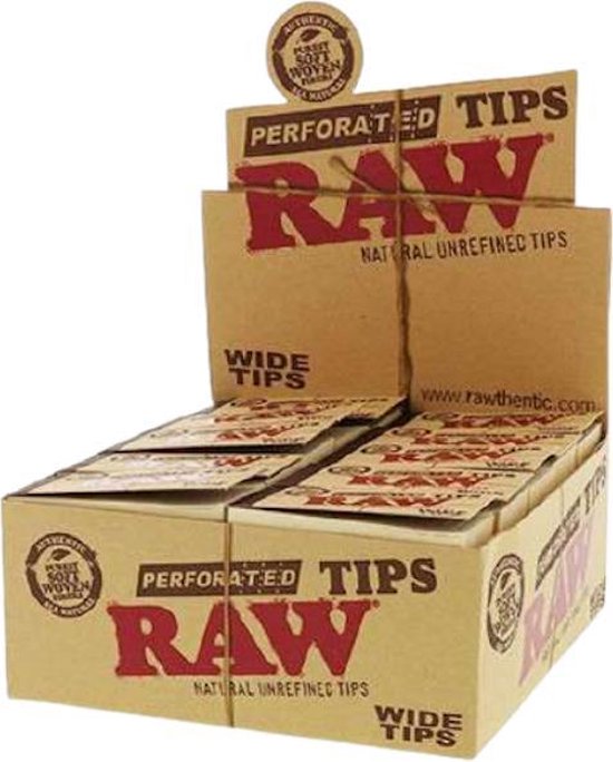 RAW Wide tips Perforated Raw tips Filter tips Tips 10 boekjes