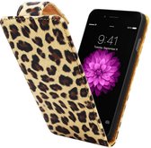 Hoesje Business - Klaphoesje - Telefoonhoesje Color voor Apple iPhone 6 Plus - Luipaard Bruin