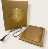 Meliksah Koran set met Tesbih in kartonnen doos Goud