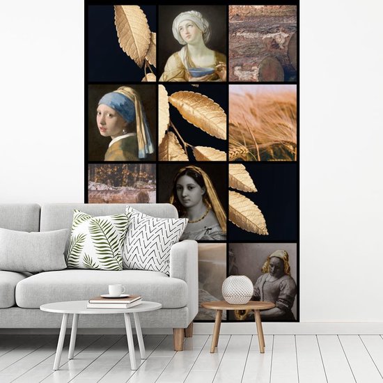 Papier peint - Papier peint photo - Collage - Or - Largeur 160 cm x Hauteur 240 cm