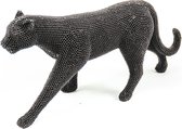 Housevitamin – Luipaard beeld zwart – Zwart beeld – Dierenbeeld – 32x9x16cm