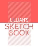 Lillian's Sketchbook: Personalized red sketchbook with name