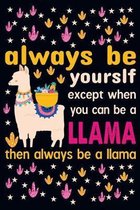 Always be yourself except when you can be a llama then always be a llama