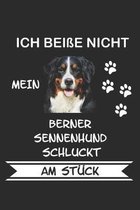 Ich beisse nicht mein Berner Sennenhund schluckt am Stuck