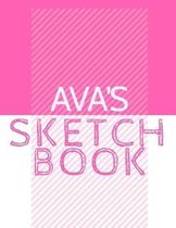 Ava's Sketchbook: Personalized Crayon Sketchbook with Name