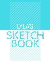 Lyla's Sketchbook: Personalized blue sketchbook with name