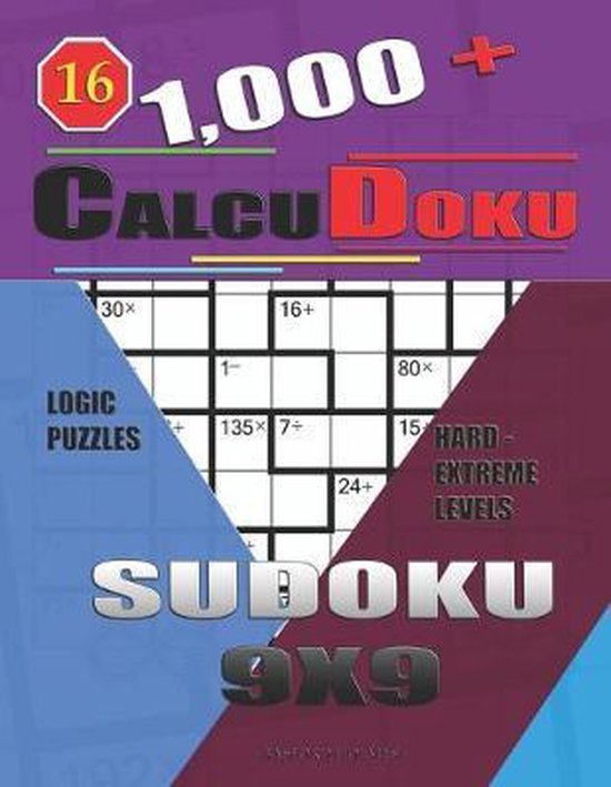 Sudoku Calcudoku- 1,000 + Calcudoku sudoku 9x9 - cover