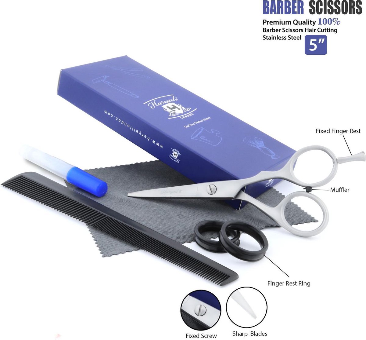 Haryali London 5 Inhes Professionele Kappersschaar Japanese Staal - Scherpe Schaar Rechtshandig haar Knipschaar (Hairdressing Scissor)