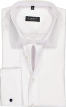 ETERNA comfort fit overhemd - dubbele manchet - niet doorschijnend twill heren overhemd - wit - Strijkvrij - Boordmaat: 41