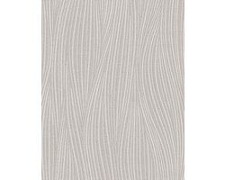Strepen behang EDEM 82050BR56 vinylbehang gestructureerd met golvende lijnen subtiel glinsterende grijs platinagrijs wit 7,95 m2
