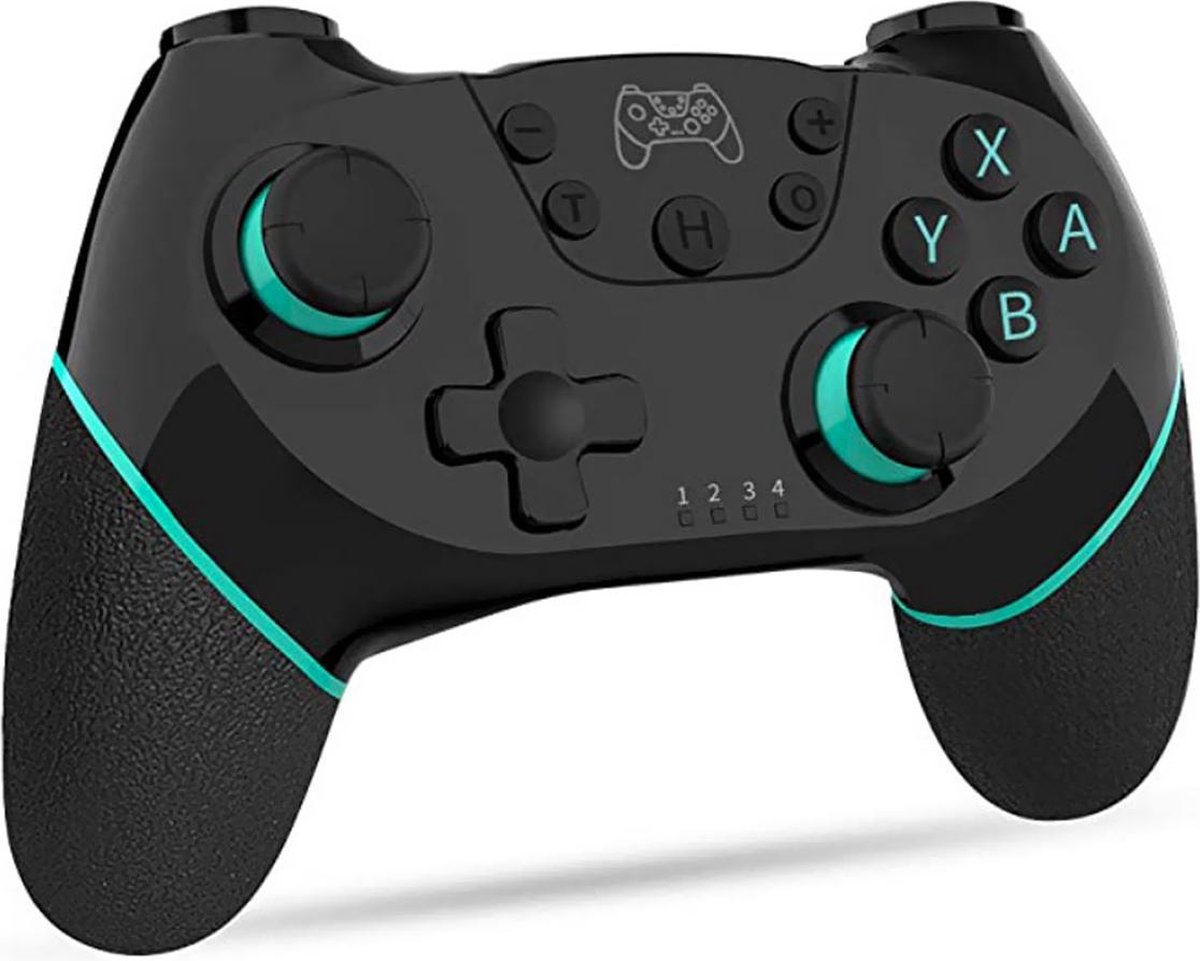 Octronic Pro Controller - geschikt voor Nintendo Switch - bluetooth game controller - zwart/groen