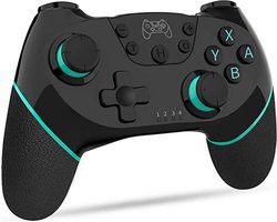 foto van Octronic Pro Controller - geschikt voor Nintendo Switch - bluetooth game controller  - zwart/groen