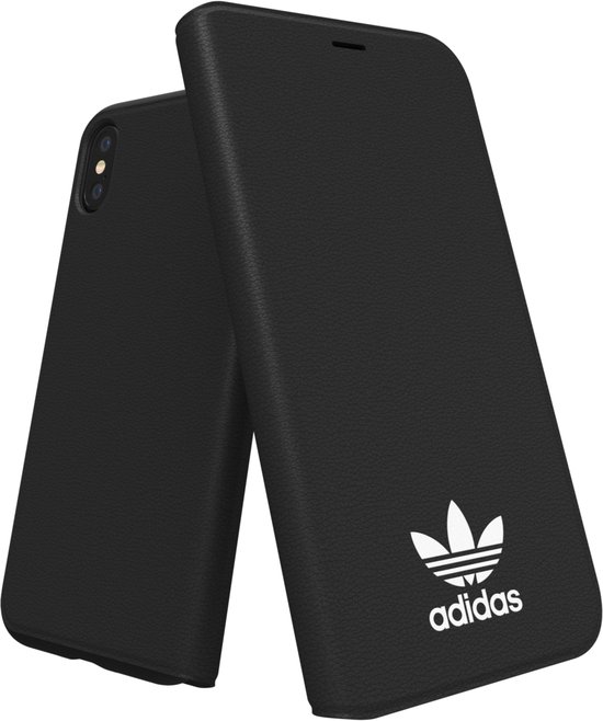 Adidas Booklet Case iPhone X XS hoesje met flap - Zwart Wit