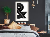 Artgeist - Schilderij - Ampersand (black And White) - Multicolor - 30 X 45 Cm