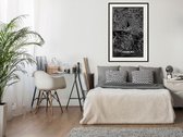 Poster - City Map: Hamburg (Dark)-30x45