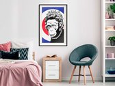 Artgeist - Schilderij - Banksy: Monkey Queen - Multicolor - 30 X 45 Cm