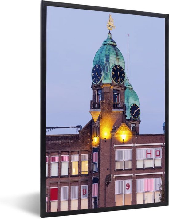 Tour de l'horloge avec une girouette à Rotterdam 60x90 cm