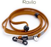 Ravilo® Brillenkoord - suède look - bruin - glasses cord - brillen accessoire