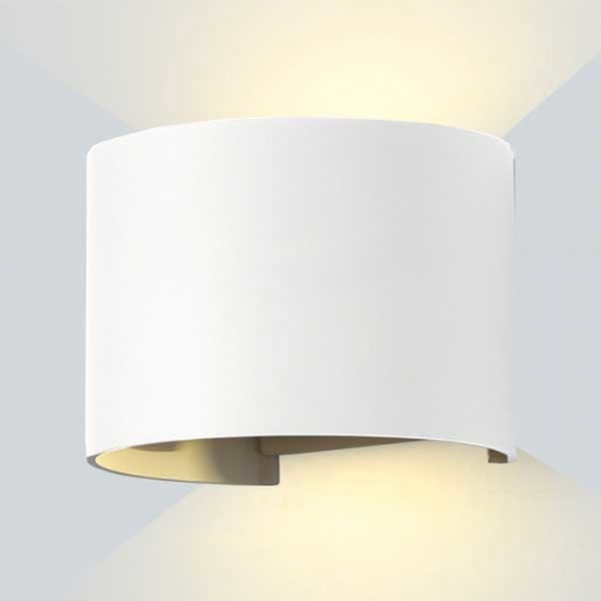 LED Wandlamp buiten 6W | rond | IP54 | wit | 3000K - Warm wit