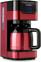 Klarstein Arabica koffiezetapparaat - Filter koffiemachine - Met thermoskan - Voor gemalen koffie - Met EasyTouch Control - Watertank 1,2 liter - 12 kopjes - Rood