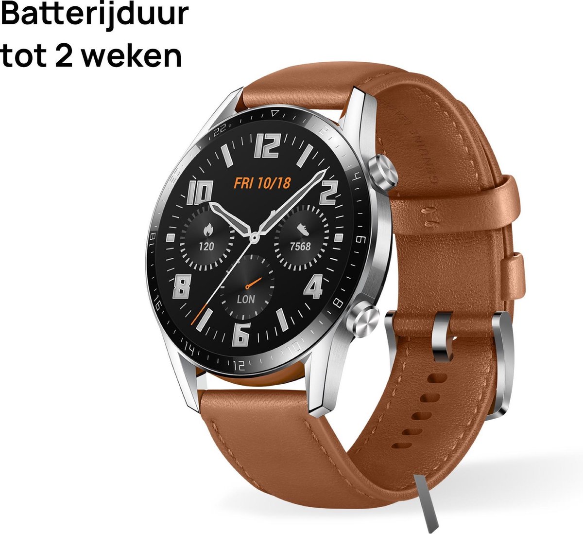 Huawei Watch GT 2 Smartwatch 46mm 2 weken batterijduur Bruin bol