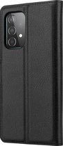 Étui Portefeuille Samsung Galaxy A52 Litchi - Noir