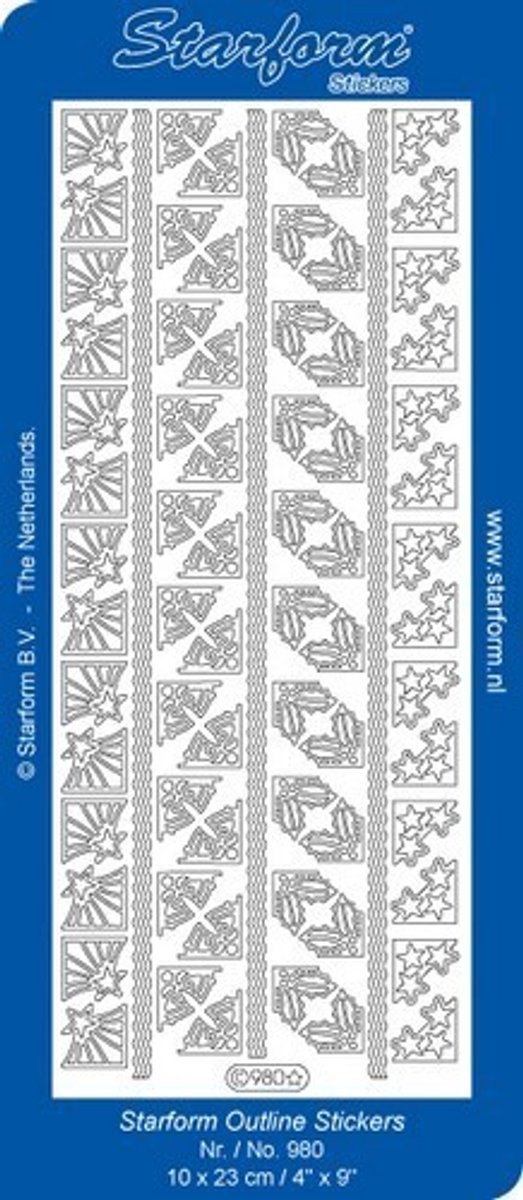 Starform Outline Sticker, Goud, 980