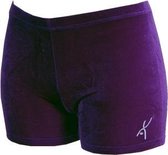 Hotpant paars glad velours - 38