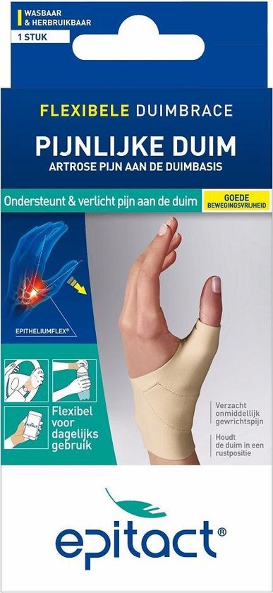 Epitact Flexibele duimbrace. Ondersteunt verlicht gewrichtspijn Rechterhand  maat S. | bol.com