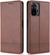 Xiaomi Redmi Note 10 Pro Hoesje Portemonnee Book Case Coffee