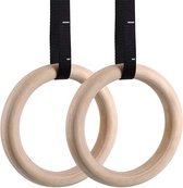 Houten Turnringen met Ophangbanden - Gym Ringen - BARTEKFIT- Gymnastiek Ringen - Crossfit/Fitness/Calisthenics