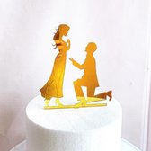 Akyol - Huwelijk Taarttopper - Bruiloft - Trouwen - Huwelijksaanzoek - Cadeau voor bruiloft - Cadeau voor trouwen