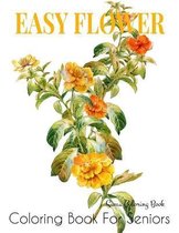 Easy Flower Coloring Book for Seniors