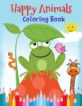 Happy Animals Coloring Book