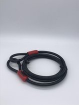 ABUS zwart Kabelslot  Cobra met Abus Hangslot | Roestvrij Slot / Waterbestendig|12 mm x 2.00 m | Tuinmeubelslot| Terrasslot| Fietsslot | Sterk