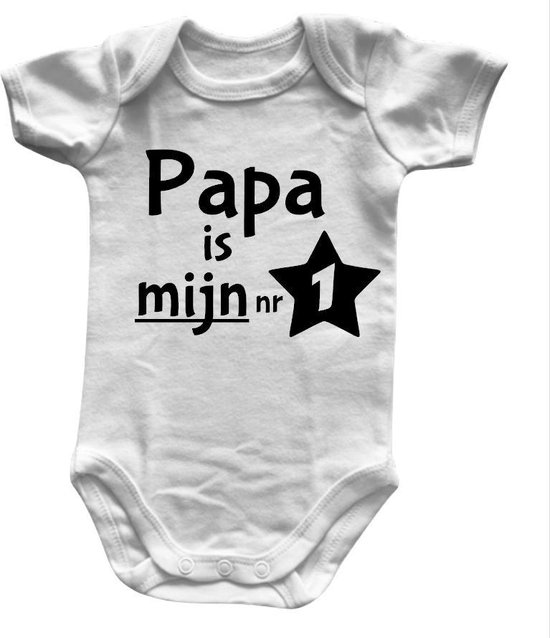 Body Bebe Avec Texte Papa Is My Nr 1 Manches Courtes Taille 50 56 Cadeau De Bol Com