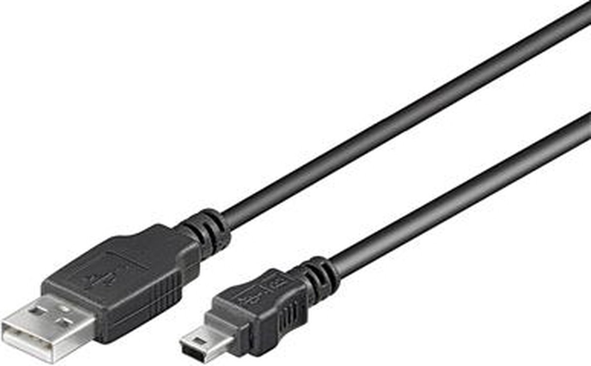 PremiumCord KU2M5A USB-kabel USB 2.0 5 m USB A Mini-USB B Zwart