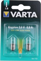 VARTA - VERVANGLAMPJES Krypton - BL. 2ST --- 3.6V - 752000402