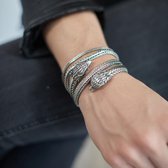 SILK Jewellery - Zilveren Armband - Chevron - 150.22 - Maat 22