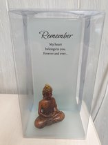 waxinehouder met boeddha Remember