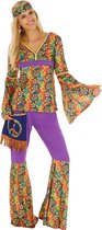 dressforfun - Vrouwenkostuum Hippie XL - verkleedkleding kostuum halloween verkleden feestkleding carnavalskleding carnaval feestkledij partykleding - 300945