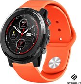 Siliconen Smartwatch bandje - Geschikt voor  Xiaomi Amazfit Stratos sport band - oranje - Strap-it Horlogeband / Polsband / Armband