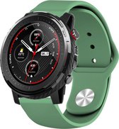 Siliconen Smartwatch bandje - Geschikt voor  Xiaomi Amazfit Stratos sport band - legergroen - Horlogeband / Polsband / Armband