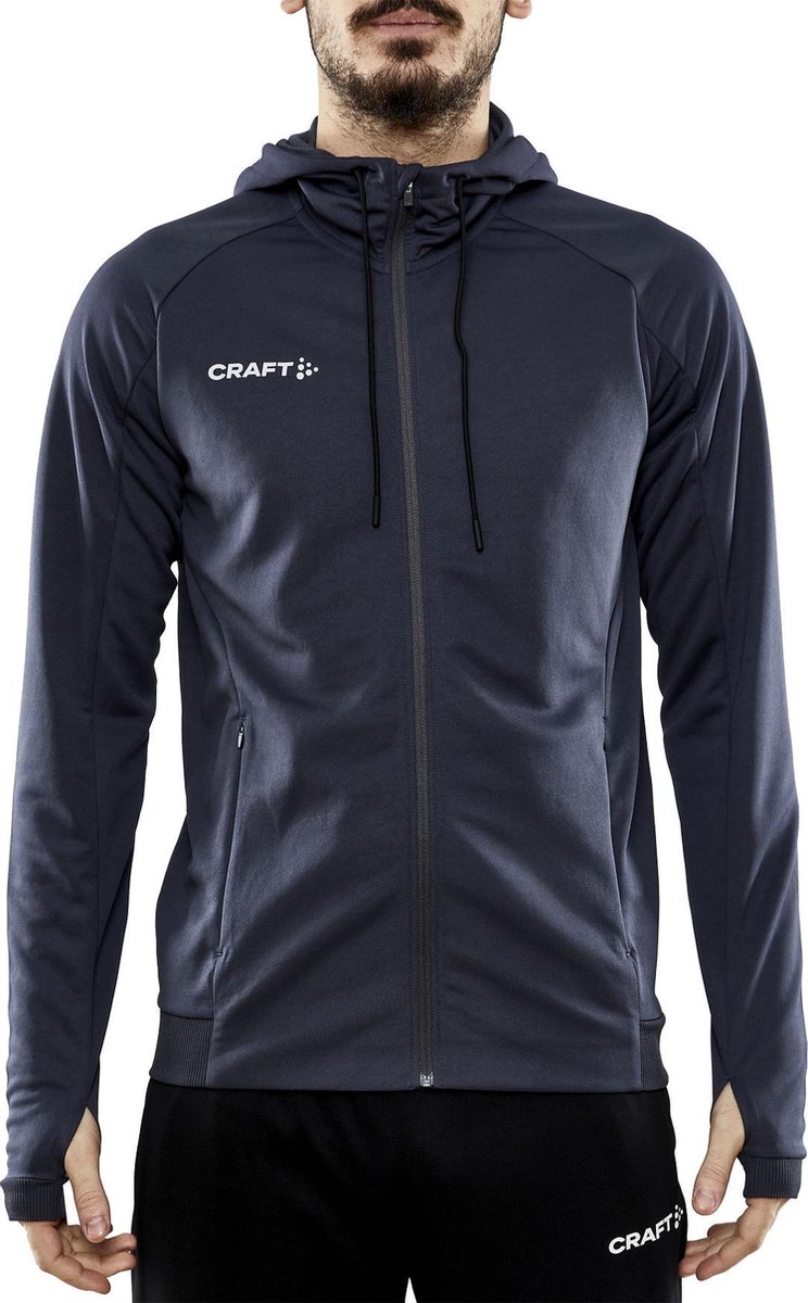 Craft Craft Evolve Hooded Sportvest - Maat S  - Mannen - donkergrijs