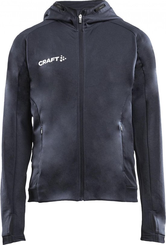 Craft Craft Evolve Hooded Sportvest - Maat 140  - Unisex - donkergrijs