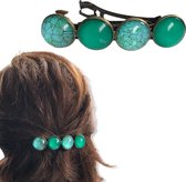 Hairpin Color Hairclip XL glas cabochon haarspeld groen