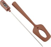 Luxe Digitale Kook Thermometer - 2 in 1 Spatel & Keukenthermometer - Chocolade Smelten - Keukengerei - Bruin