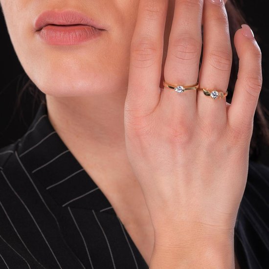 Bijoutier céleste - Or jaune 14 carats - Ring pour femme - HMLR101 - Taille  50 - 16 mm... | bol.com