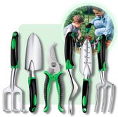 MyGarden Professionele Premium Tuingereedschap Set - 6 Delig - Roestvrij Staal - Groen